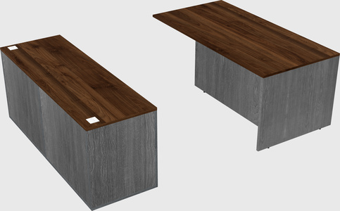 Executive parallel desk with credenza