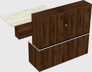 Executive parallel desk with credenza
