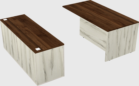 Executive parallel desk with credenza