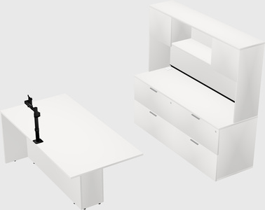 Executive parallel desk with credenza