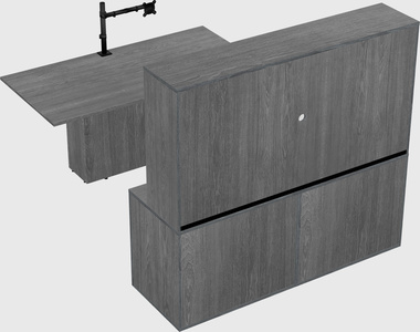 Executive parallel desk with credenza