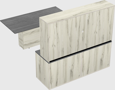 Executive parallel desk with credenza