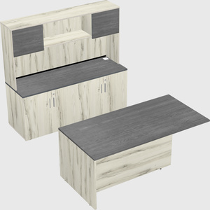 Executive parallel desk with credenza