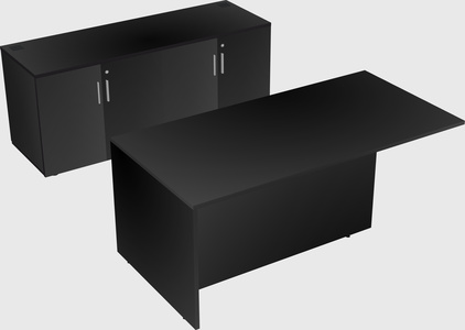 Executive parallel desk with credenza