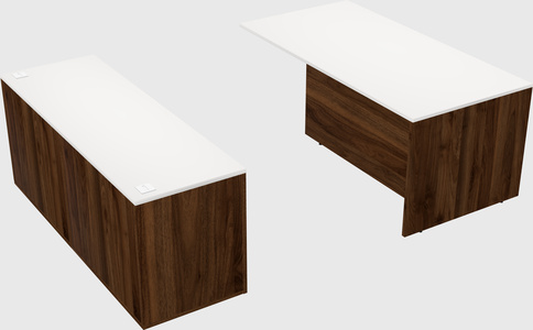 Executive parallel desk with credenza