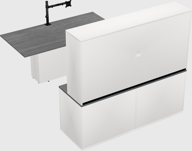 Executive parallel desk with credenza