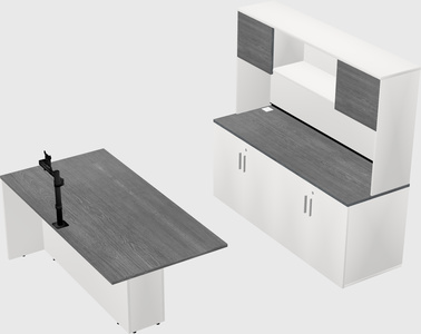 Executive parallel desk with credenza