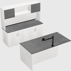 Executive parallel desk with credenza