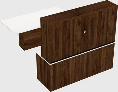 Executive parallel desk with credenza