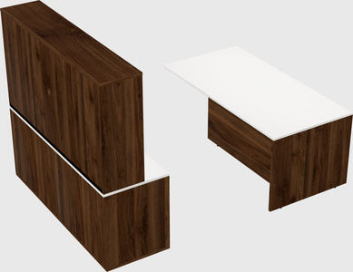 Executive parallel desk with credenza