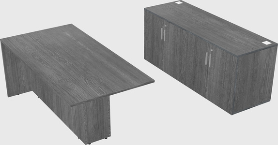 Executive parallel desk with credenza