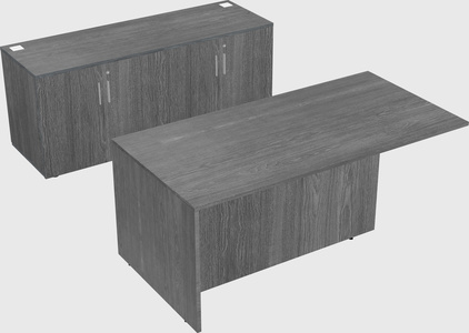 Executive parallel desk with credenza