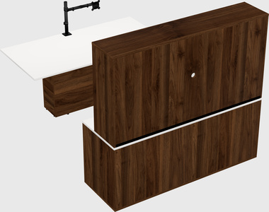 Executive parallel desk with credenza