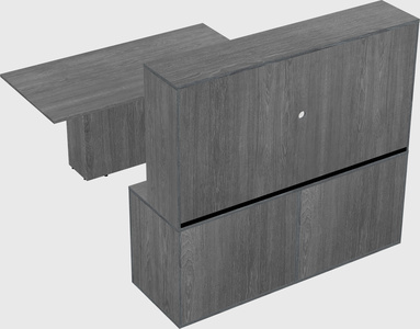 Executive parallel desk with credenza