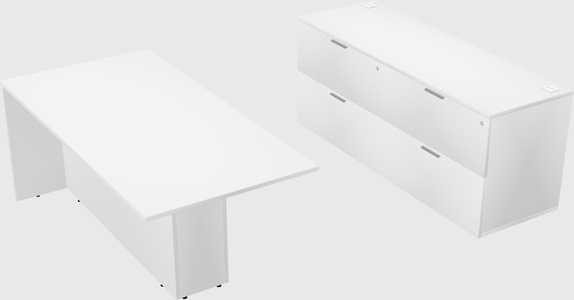 Executive parallel desk with credenza