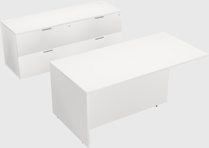 Executive parallel desk with credenza