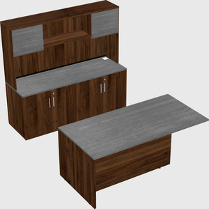Executive parallel desk with credenza