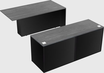 Executive parallel desk with credenza
