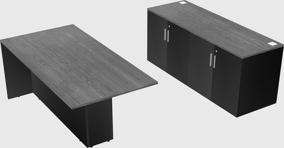 Executive parallel desk with credenza