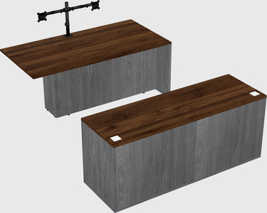 Executive parallel desk with credenza
