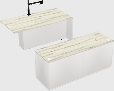 Executive parallel desk with credenza