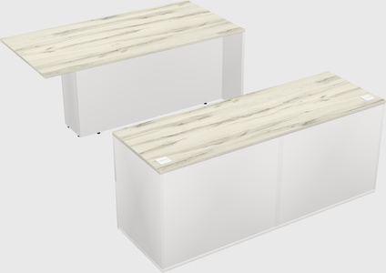 Executive parallel desk with credenza