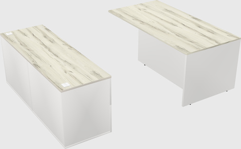 Executive parallel desk with credenza