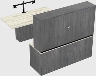 Executive parallel desk with credenza