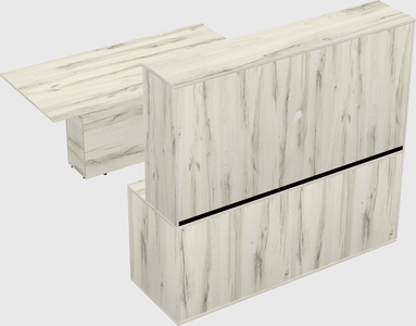Executive parallel desk with credenza