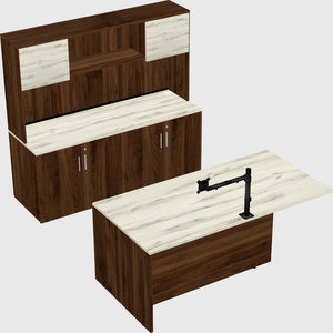 Executive parallel desk with credenza