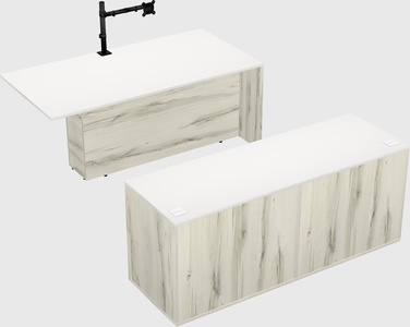 Executive parallel desk with credenza