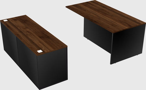 Executive parallel desk with credenza