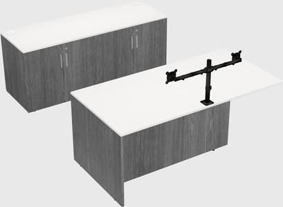 Executive parallel desk with credenza