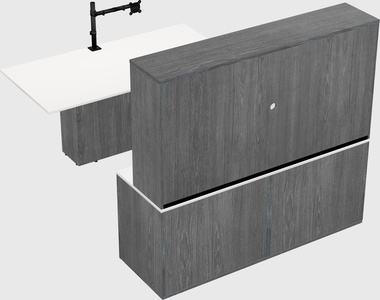 Executive parallel desk with credenza