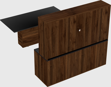 Executive parallel desk with credenza