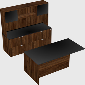 Executive parallel desk with credenza