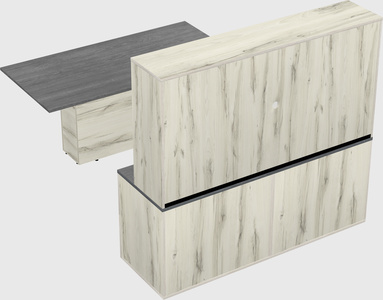 Executive parallel desk with credenza