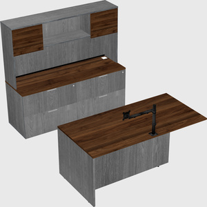 Executive parallel desk with credenza