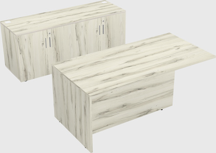 Executive parallel desk with credenza
