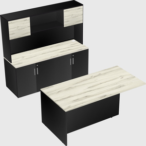 Executive parallel desk with credenza