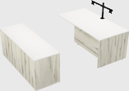 Executive parallel desk with credenza
