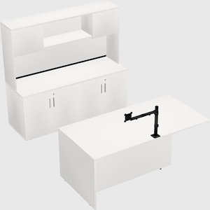 Executive parallel desk with credenza