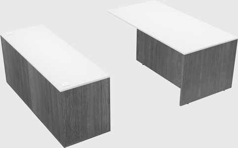 Executive parallel desk with credenza
