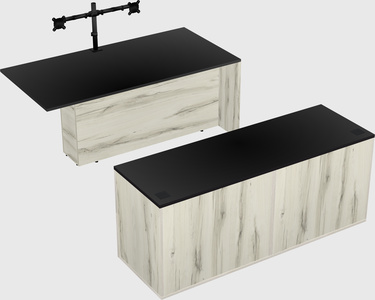 Executive parallel desk with credenza