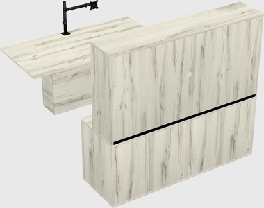 Executive parallel desk with credenza