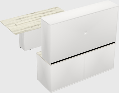 Executive parallel desk with credenza