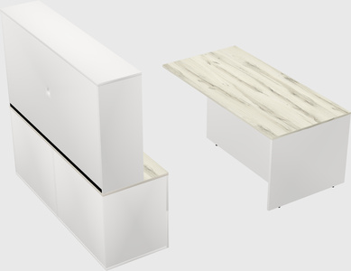 Executive parallel desk with credenza