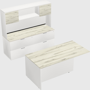 Executive parallel desk with credenza