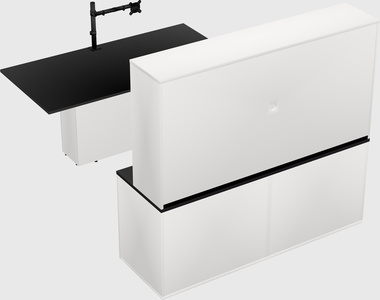 Executive parallel desk with credenza