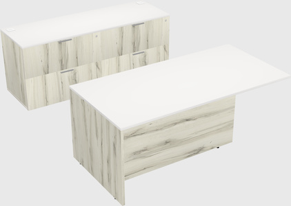 Executive parallel desk with credenza